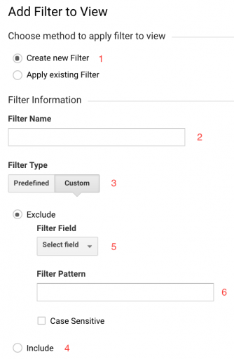 Google Analytics Filter Pattern